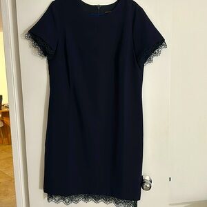 Never worn navy blue fitted dress